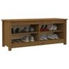 vidaXL Shoe Bench Honey Brown 110x38x45.5 cm Solid Wood Pine