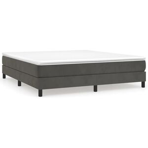 vidaXL Box Spring Bed Frame Dark Grey California King Velvet (US Only)
