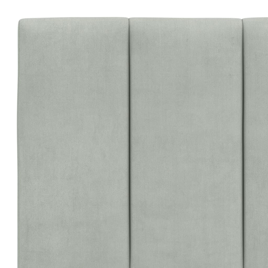 vidaXL Bed Frame without Mattress Light Grey 193x203 cm Velvet