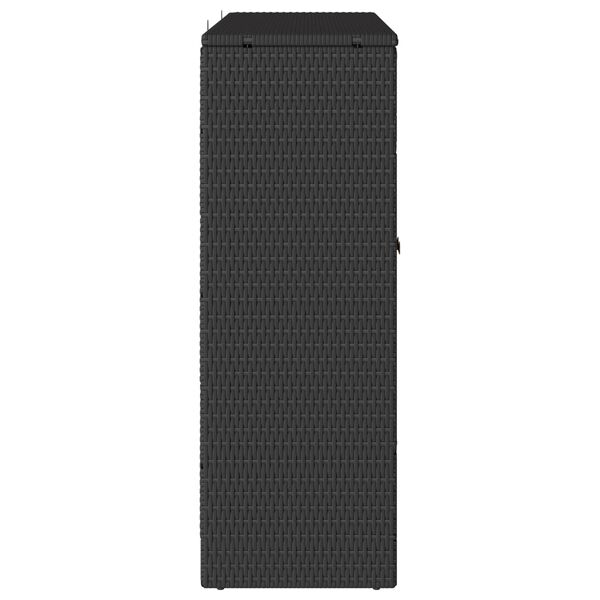 vidaXL Storage Cabinet with Shelf Black 100 x 36 x 102 cm Rattan
