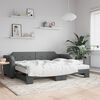 vidaXL Daybed with Trundle without Mattress Dark Grey 100x190 cm