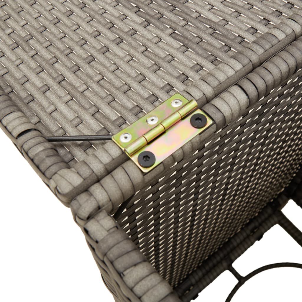 vidaXL Propane Tank Cover Table Grey 40x40x60 cm Poly Rattan