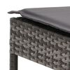 vidaXL Sun Lounger with Cushion Grey Poly Rattan