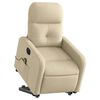 vidaXL Electric Stand up Massage Recliner Chair Cream Fabric