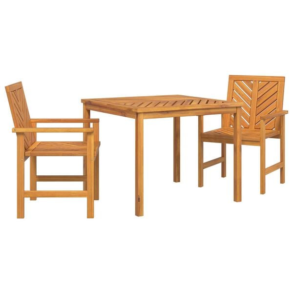 vidaXL Garden Dining Set 3 pcs Brown 90 x 90 x 74 cm Solid acacia wood