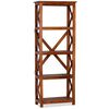 vidaXL Bookshelf Solid Acacia Wood Honey Finish 60x30x160 cm