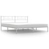 vidaXL Metal Bed Frame without Mattress with Headboard White 193x203cm