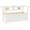 vidaXL Bench White 107x45x75,5 cm Solid Wood Fir