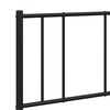 vidaXL Metal Bed Frame without Mattress with Headboard Black 135x190cm