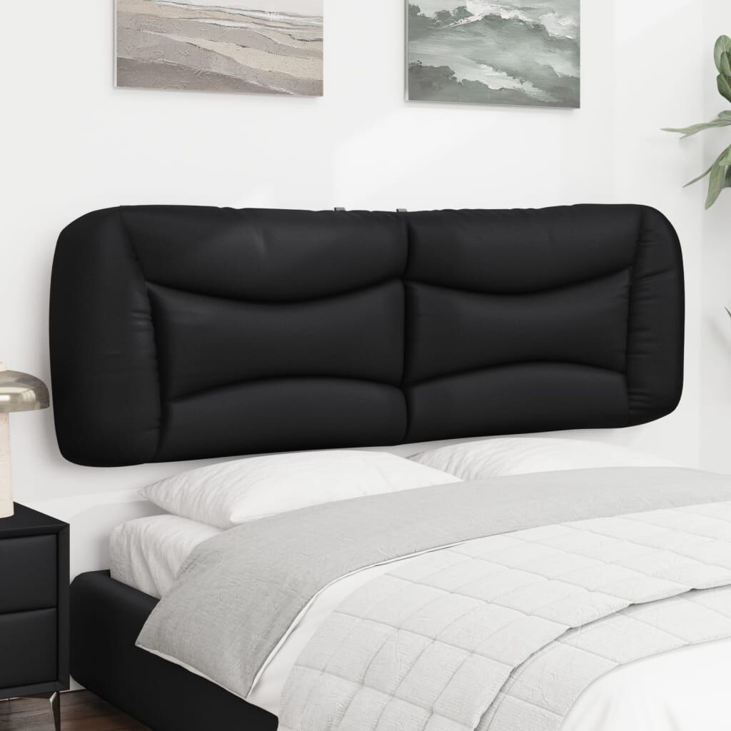 vidaXL Headboard Cushion Black 152 cm Queen Faux Leather