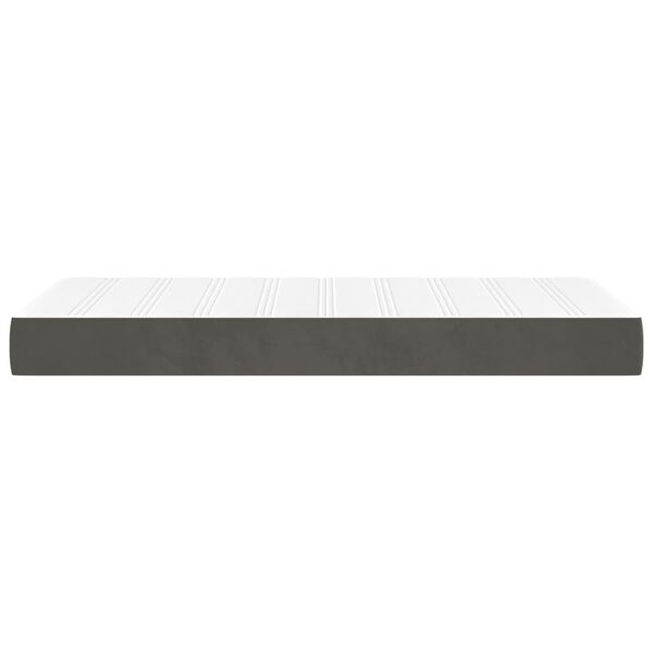 vidaXL Pocket Spring Bed Mattress Dark Grey 100x203x20 cm Twin XL Velvet