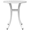 vidaXL Garden Table White Ø48x53 cm Cast Aluminium