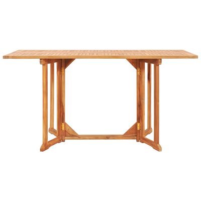 vidaXL Folding Butterfly Garden Table 150x90x75 cm Solid Teak Wood