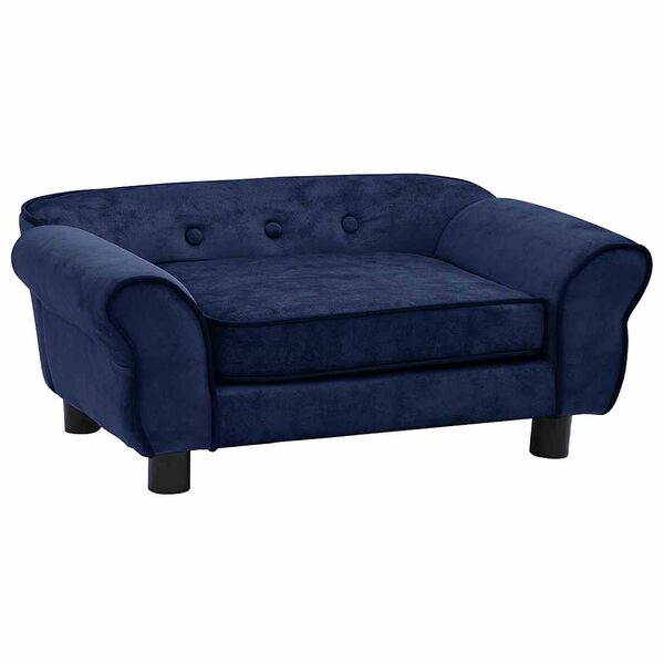 vidaXL Dog Sofa Blue 72x45x30 cm Plush