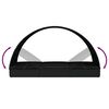 vidaXL 2-Person Sunbed with Round Roof Black 211x112x140 cm Poly Rattan