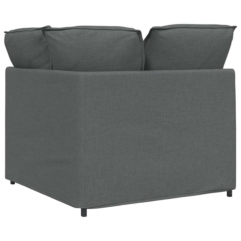 vidaXL Modular Sofa Corner Module with Cushions Dark Grey 100 cm