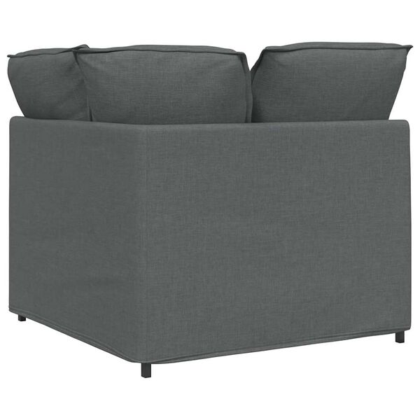 vidaXL Modular Sofa Corner Module with Cushions Dark Grey 100 cm