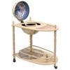 vidaXL Freestanding Globe Bar Wind Stand Eucalyptus Wood Green