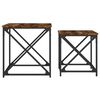 vidaXL Nesting Coffee Tables 2 pcs Smoked Oak Engineered Wood