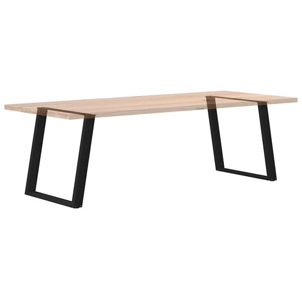 vidaXL Dining Table Legs U-Shaped 2 pcs Black 80x(72-73) cm Steel