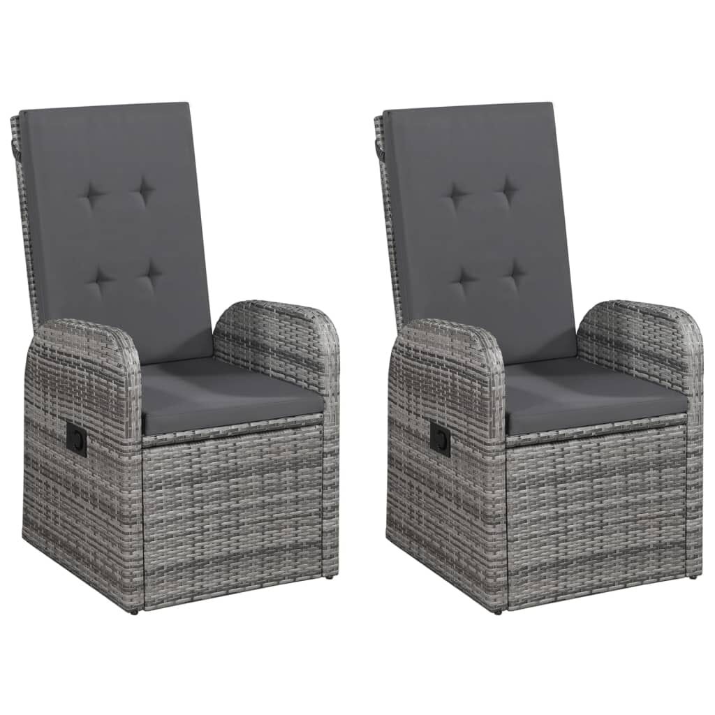 vidaXL 5 Piece Garden Dining Set Grey