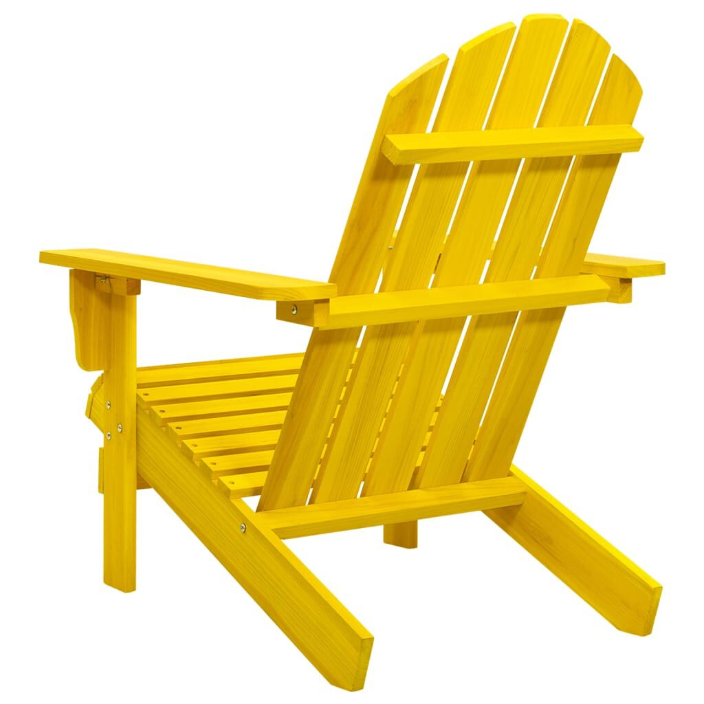 vidaXL Garden Adirondack Chair Solid Fir Wood Yellow