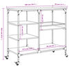 vidaXL Kitchen Trolley Smoked Oak 100x45x89.5 cm Engineered Wood