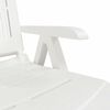 vidaXL Sun Lounger White Plastic