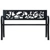 vidaXL Garden Bench 125 cm Black Steel