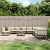 vidaXL 11 Piece Garden Lounge Set with Cushions Anthracite Poly Rattan