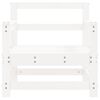 vidaXL Garden Chairs 2 pcs White Solid Wood Pine