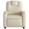 vidaXL Electric Massage Recliner Chair Cream Faux Leather