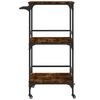 vidaXL Kitchen Trolley Smoked Oak 60.5x50x105 cm Engineered Wood