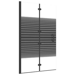 vidaXL Folding Shower Enclosure ESG 80x140 cm Black