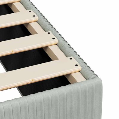 vidaXL Bed Frame without Mattress Light Grey Full Velvet