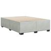 vidaXL Bed Frame without Mattress Light Grey Queen Velvet