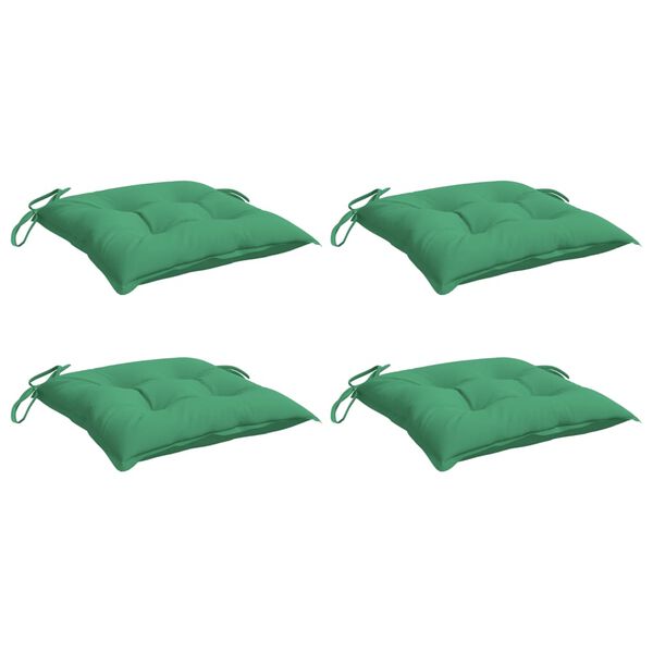 vidaXL Chair Cushions 4 pcs Green 40x40x7 cm Oxford Fabric