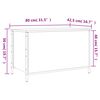 vidaXL Storage Bench Smoked Oak 80x42.5x50 cm Engineered Wood