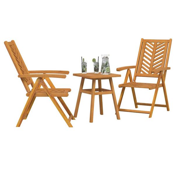 vidaXL Garden Bistro Set 3 pcs Brown Solid acacia wood