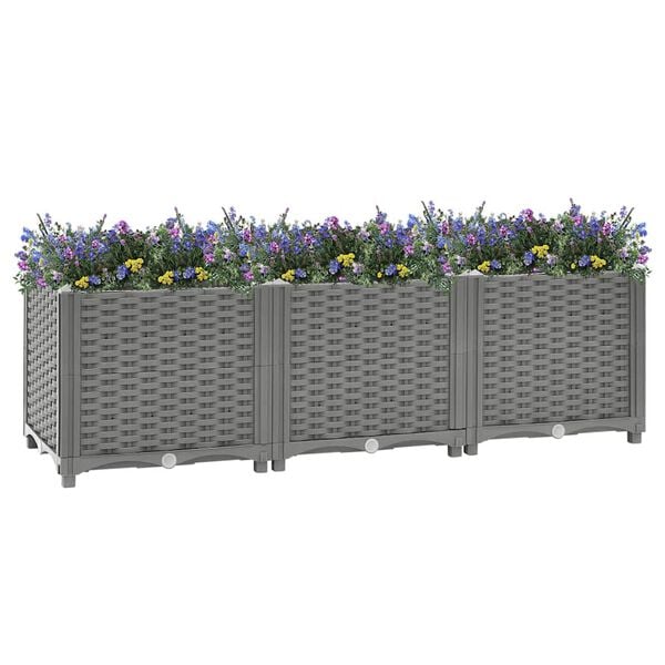 vidaXL Raised Bed 120x40x38 cm Polypropylene