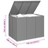 vidaXL Garden Cushion Box PE Rattan 145x100x103 cm Black