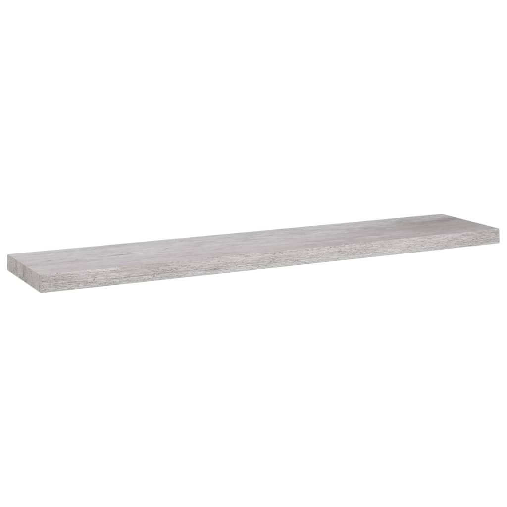 vidaXL Floating Wall Shelf Concrete Grey 120x23.5x3.8 cm MDF