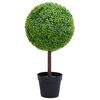 vidaXL Artificial Boxwood Plant with Pot Ball Shaped Green 71 cm
