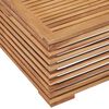 vidaXL Garden Table and Footrest Set & Cream Cushion Solid Teak Wood