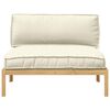 vidaXL Sofa Set with Cushion Cream 120 x 92 x 69 cm Solid Acacia Wood