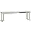 vidaXL Kitchen Work Table with Overshelf 110x55x120 cm Stainless Steel
