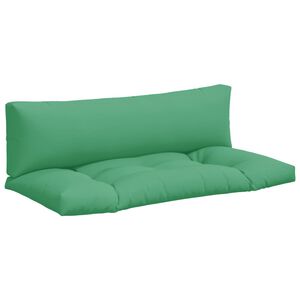 vidaXL Pallet Cushions 2 pcs Green Fabric