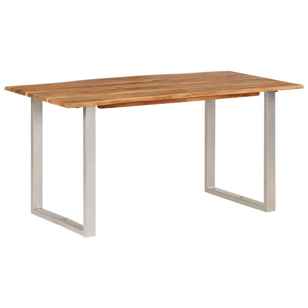 vidaXL Dining Table 154x80x76 cm Solid Acacia Wood