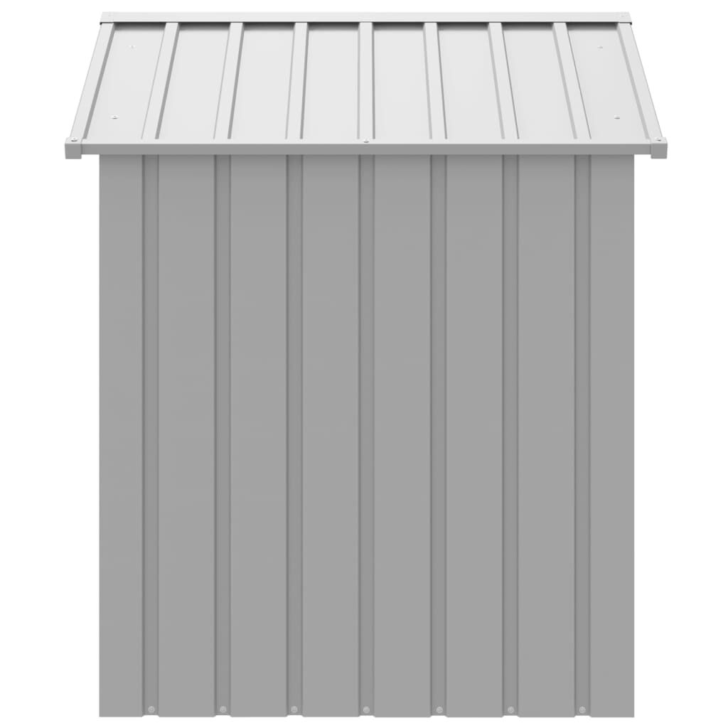 vidaXL Dog House with Roof Light Grey 117x103x123 cm Galvanised Steel