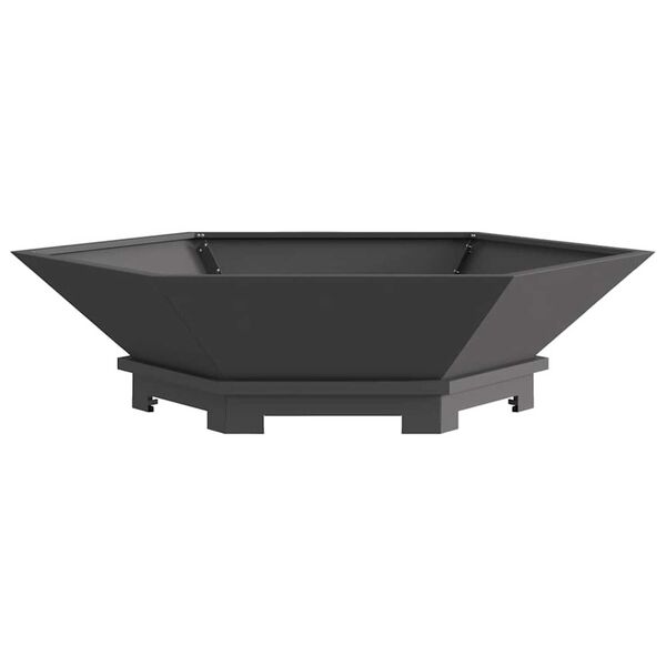 vidaXL Fire Pit Black 100 x 100 x 28 cm Cold-rolled steel
